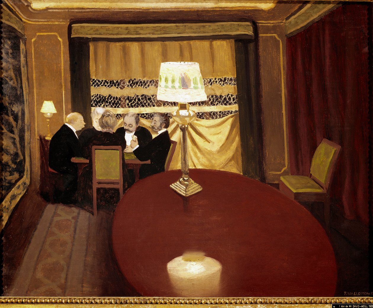 Gra w pokera. Obraz Felixa Vallottona (1865-1925) autorstwa Felix Edouard Vallotton