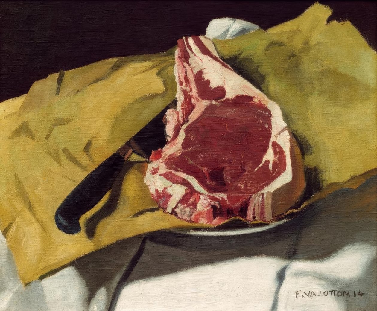 Entliczek na żółtym papierze autorstwa Felix Edouard Vallotton