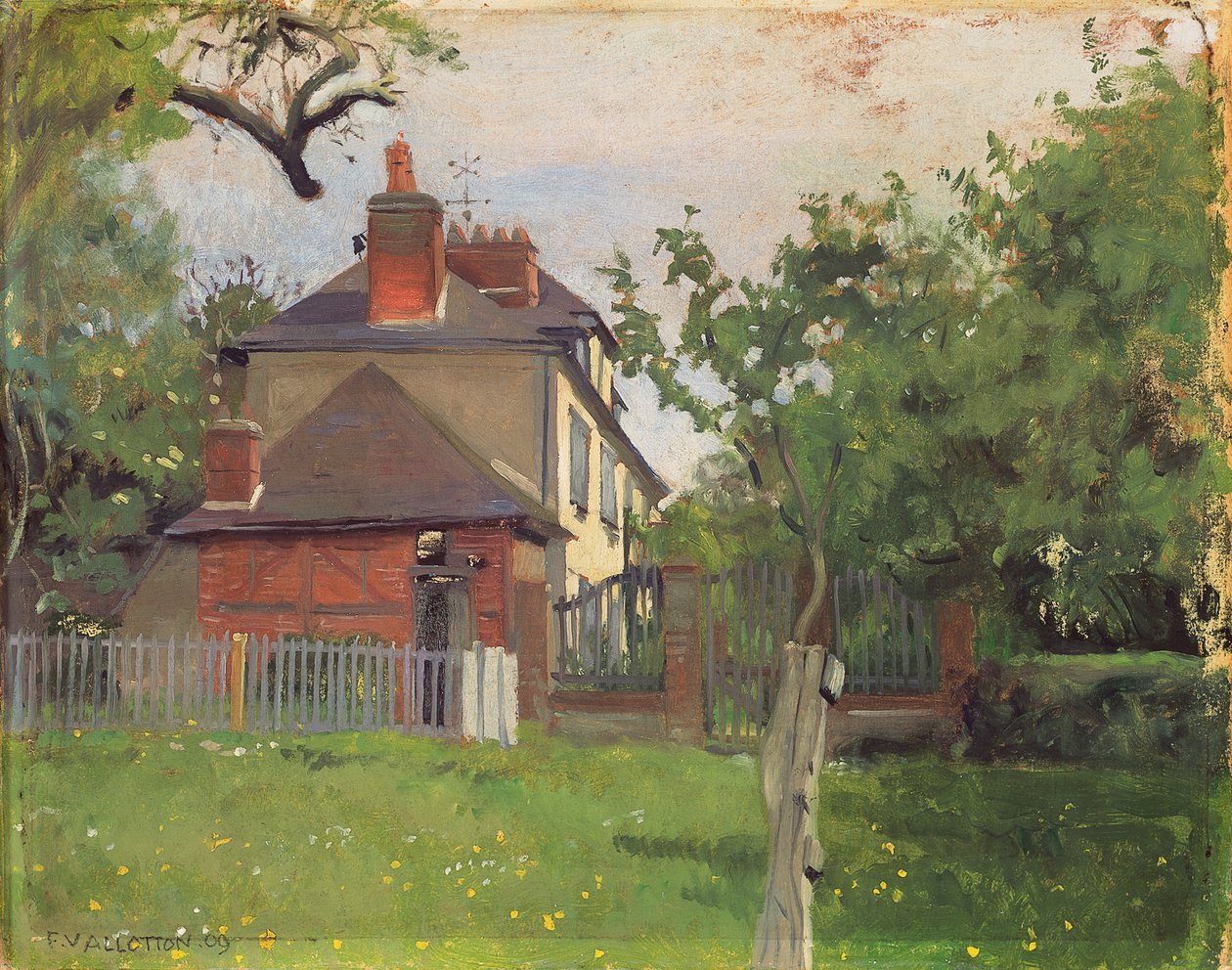 Willa Beaulieu, Honfleur, 1909 autorstwa Felix Edouard Vallotton