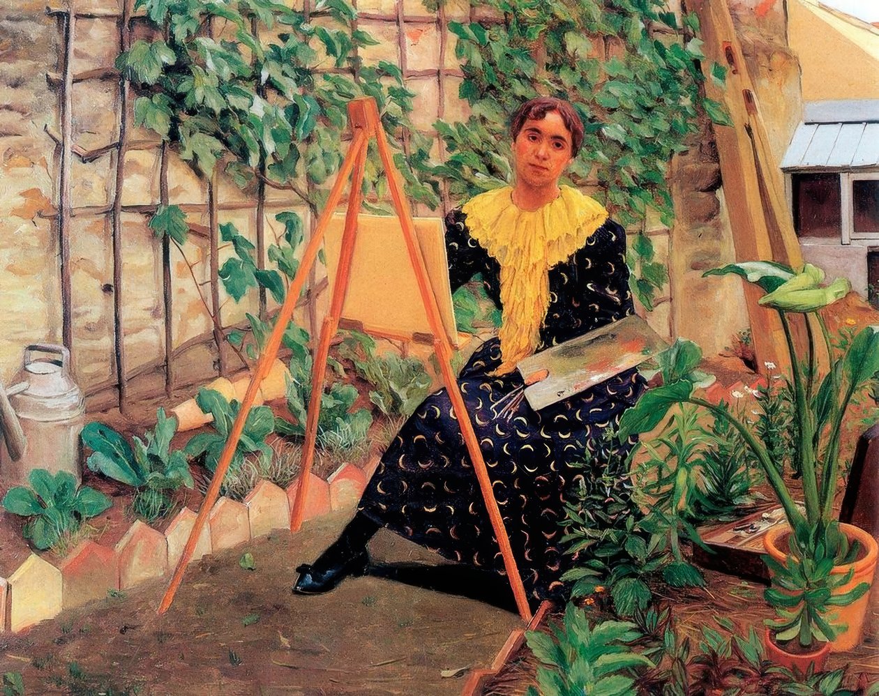 Obraz młodej kobiety autorstwa Felix Edouard Vallotton