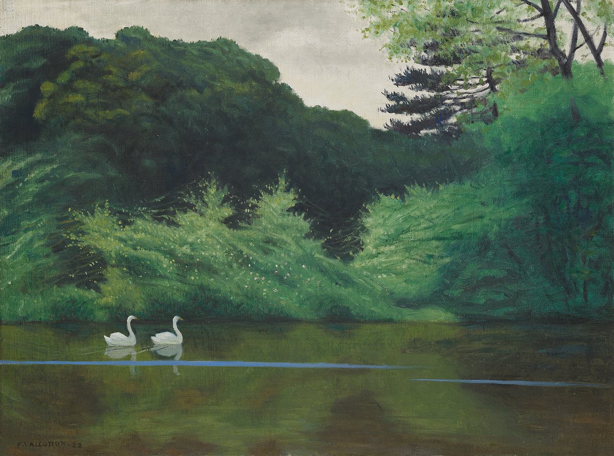 Wyspa w Lac Saint-James, 1922 autorstwa Felix Edouard Vallotton