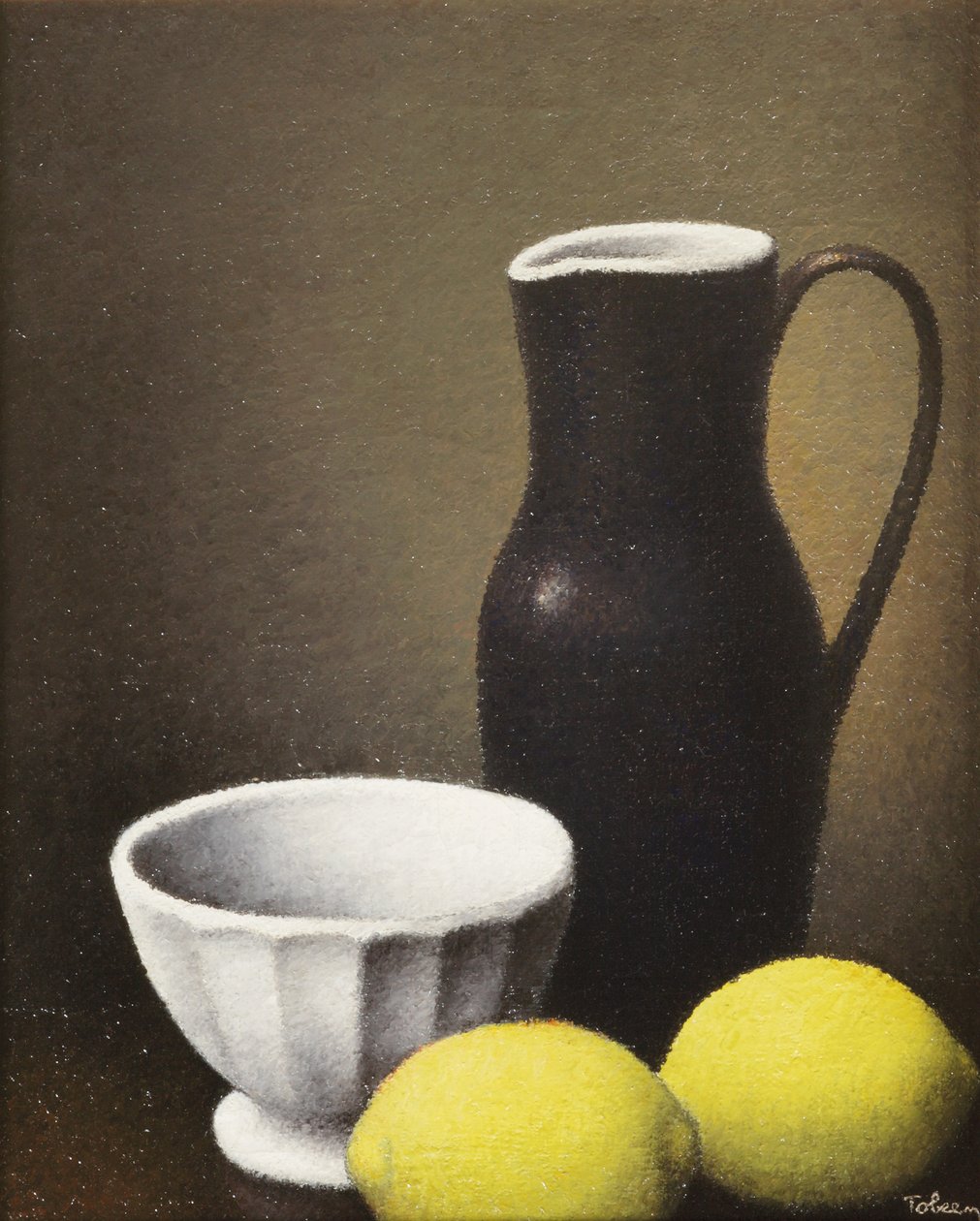 Miska i cytryny, ok. 1930 (olej na płótnie) autorstwa Felix Elie Tobeen