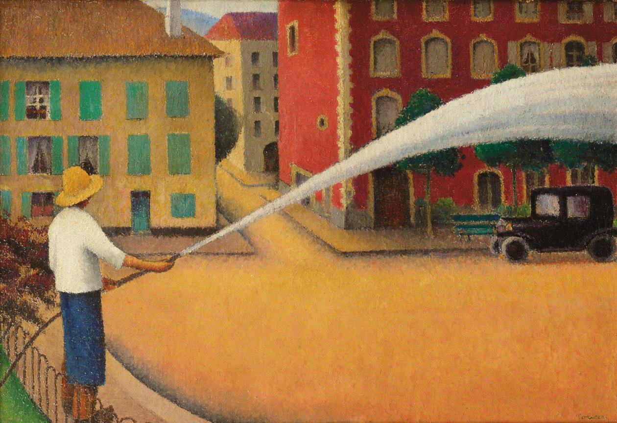 Zraszacz, ok. 1925 (olej na płótnie) autorstwa Felix Elie Tobeen