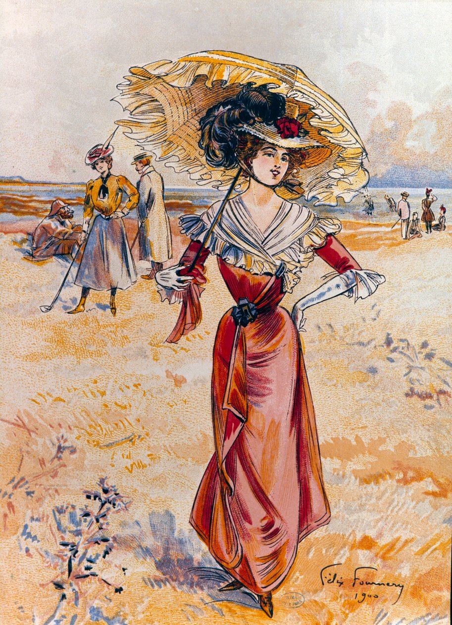 Eleganckie na plaży. Obraz Felixa Fournery