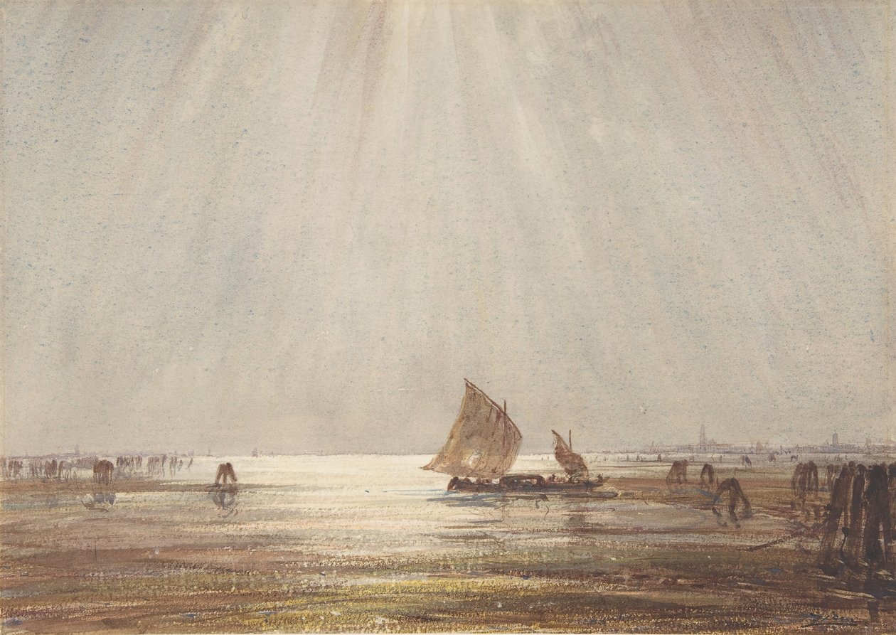 Łódź rybacka wenecka, b.d. autorstwa Felix Francois Georges Philibert Ziem