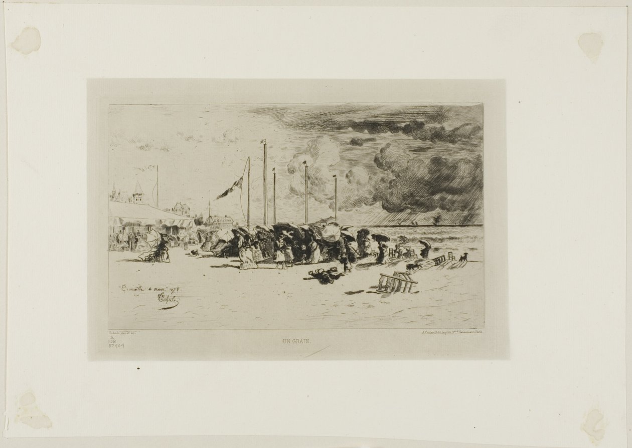 Szkwał w Trouville autorstwa Felix Hilaire Buhot