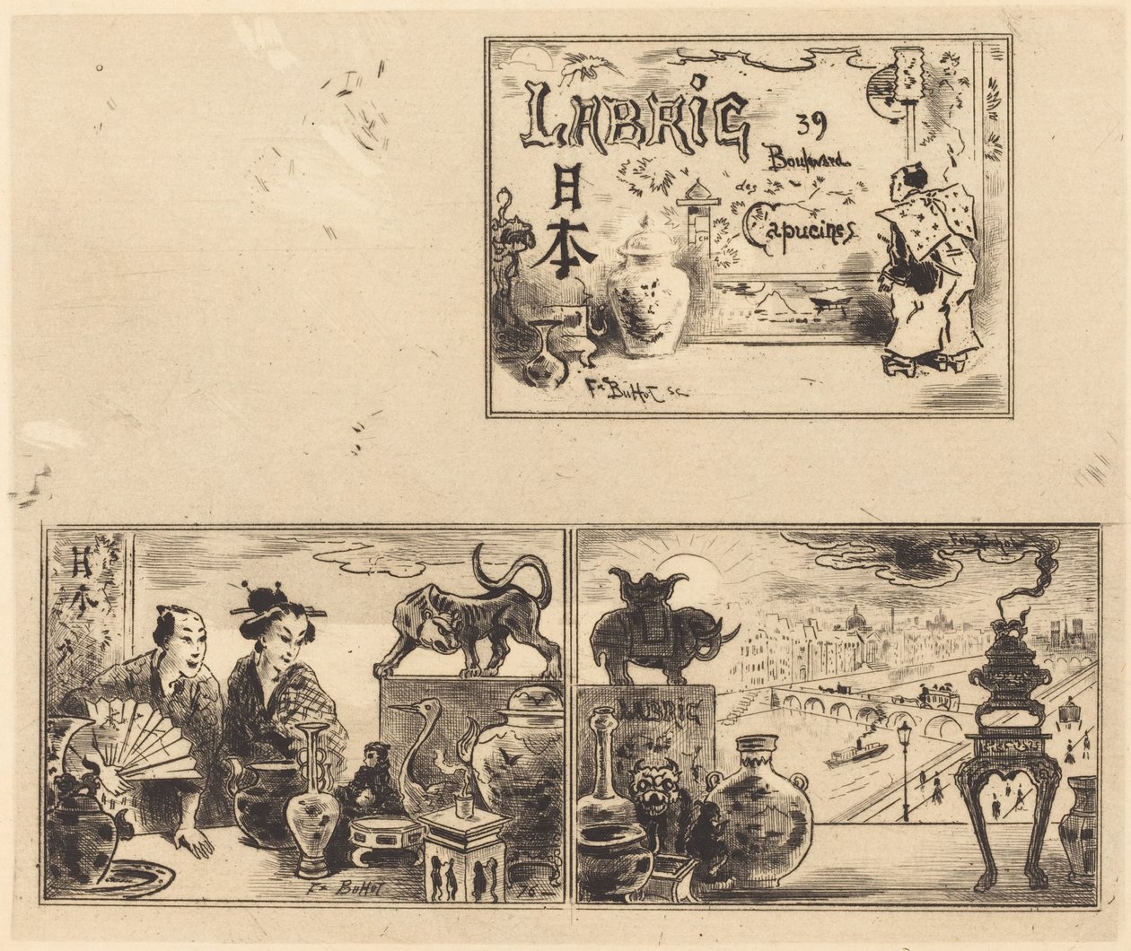 Adres laboratorium autorstwa Felix Hilaire Buhot