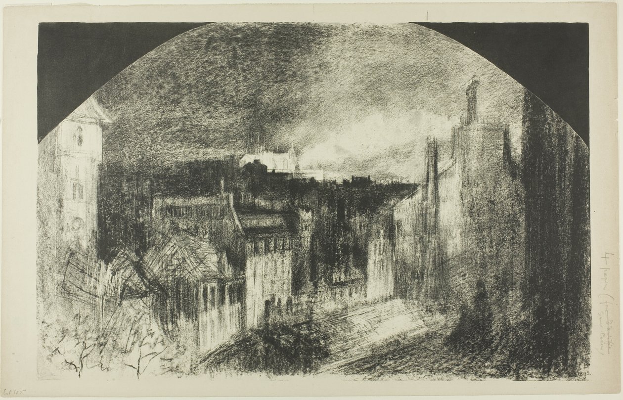 Dzień Bastylii na Montmartre autorstwa Felix Hilaire Buhot