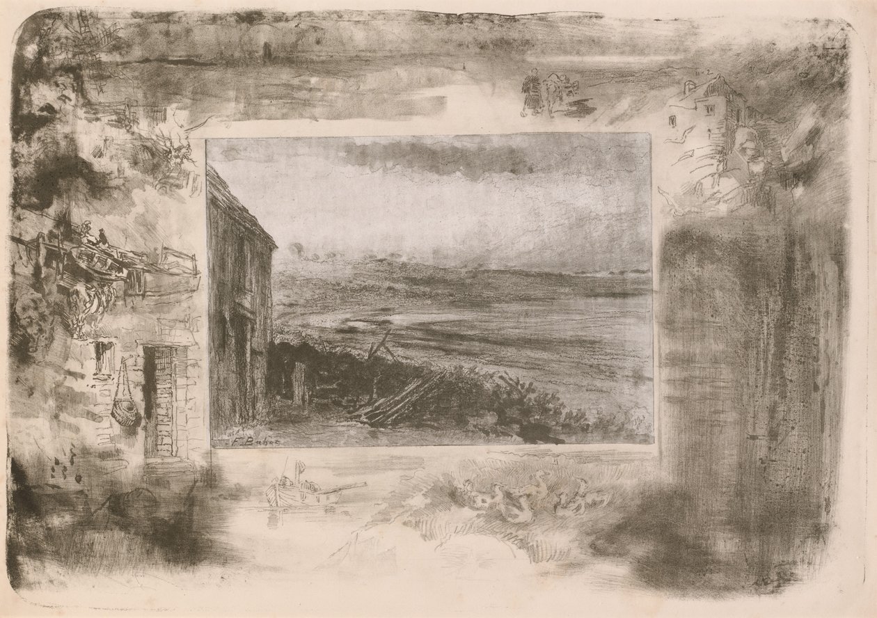 Chata Rybaka, 1892. autorstwa Felix Hilaire Buhot