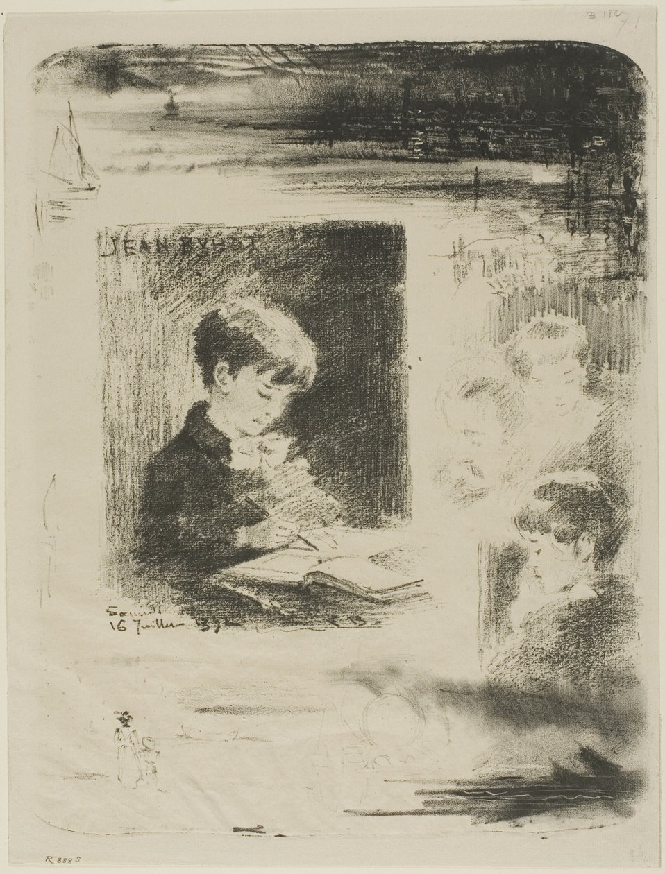 Rysunek dziecka (Jean Buhot) autorstwa Felix Hilaire Buhot