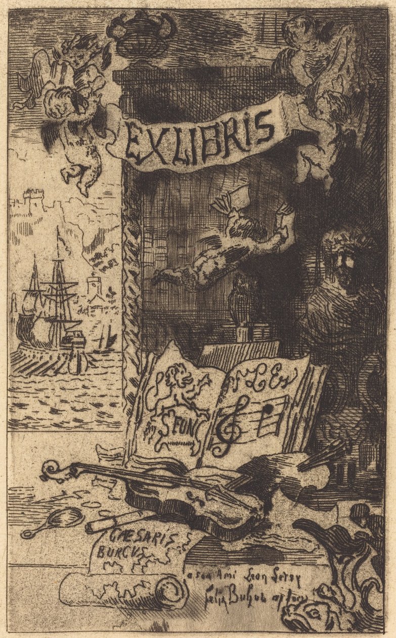 Ekslibris Leona Lereya Ekslibris Leona Lereya, 18751877. autorstwa Felix Hilaire Buhot