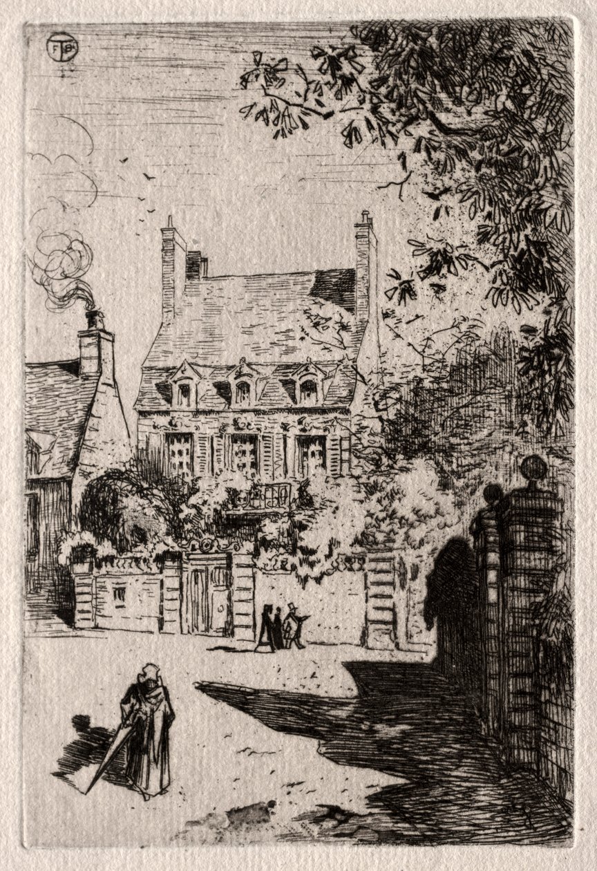 W prowincji: Dom w Orleanie, c. 1875. autorstwa Felix Hilaire Buhot