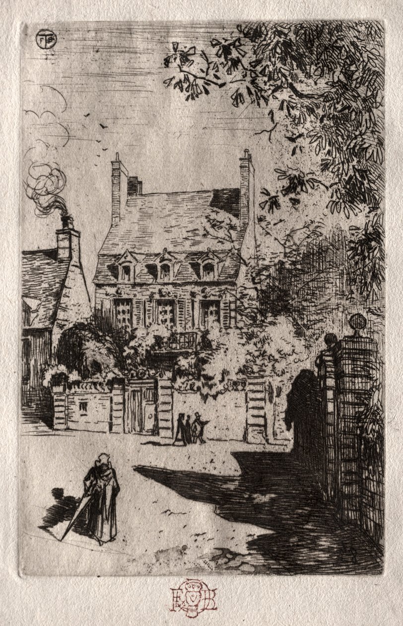 W prowincji: Dom w Orleanie, c. 1875. autorstwa Felix Hilaire Buhot