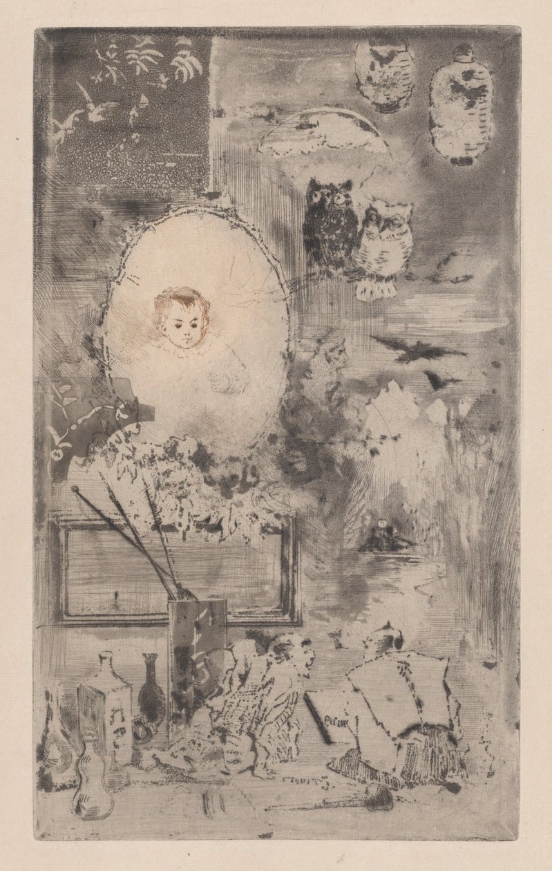 Chrzest japoński, 1887 r. autorstwa Felix Hilaire Buhot