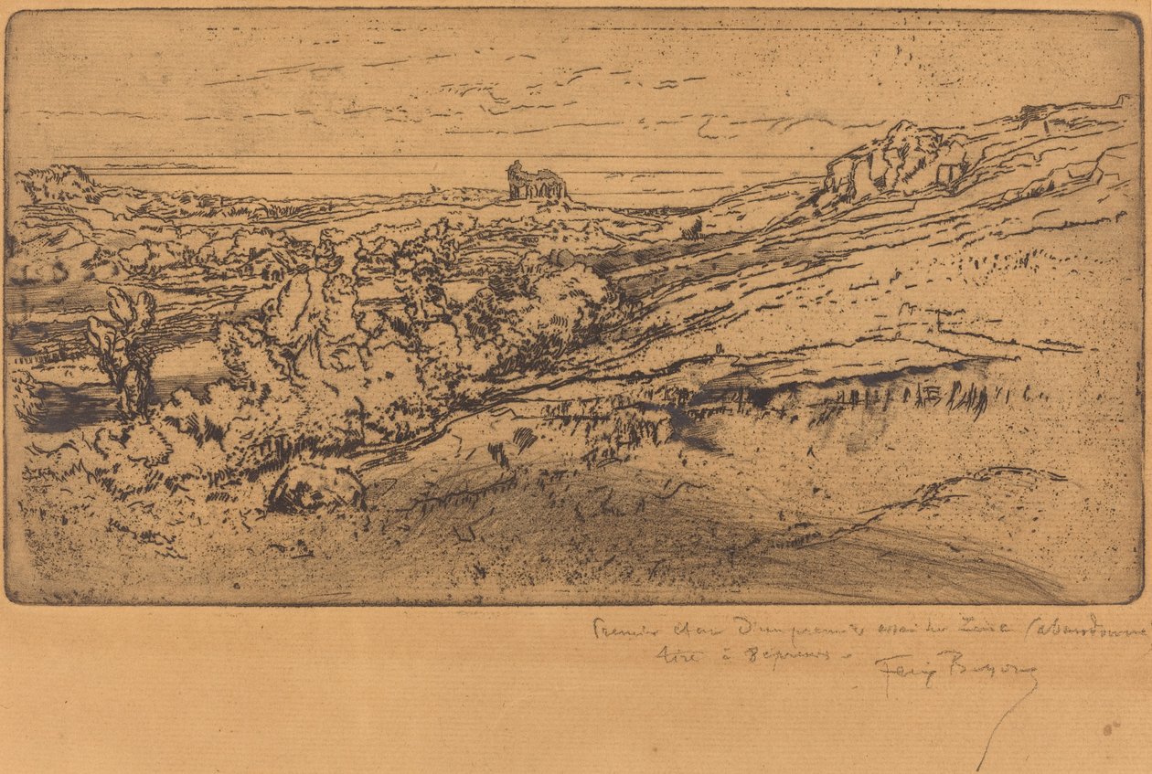 Kaplica św. Michała w Estre (wersja druga) autorstwa Felix Hilaire Buhot