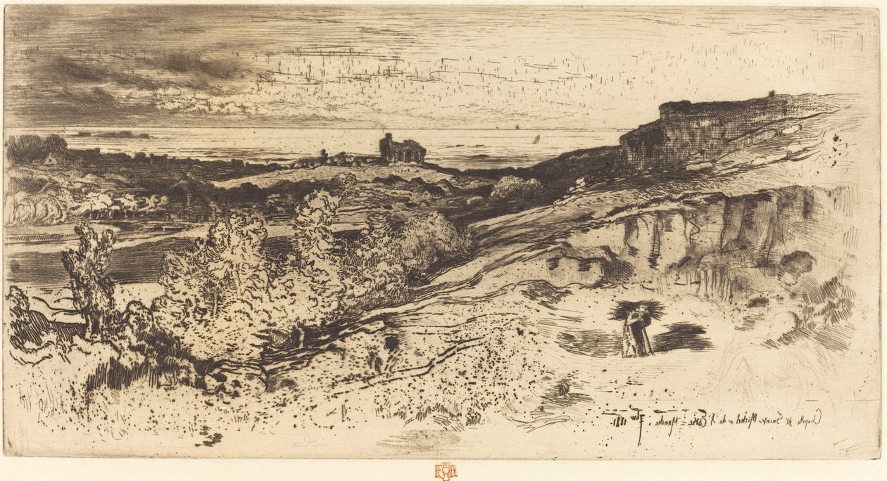 Kaplica św. Michała w Estre autorstwa Felix Hilaire Buhot