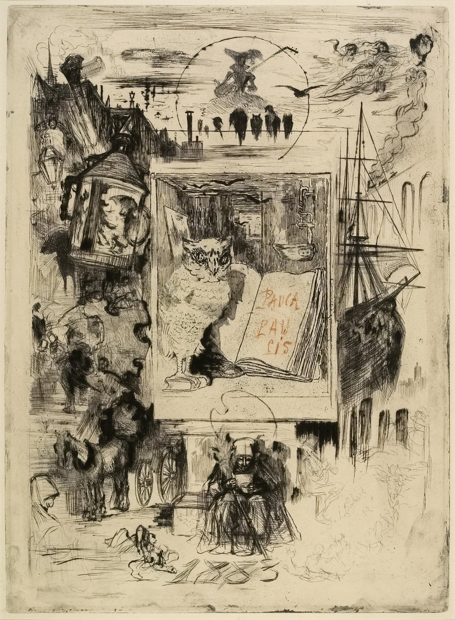Sowa, 1883 autorstwa Felix Hilaire Buhot