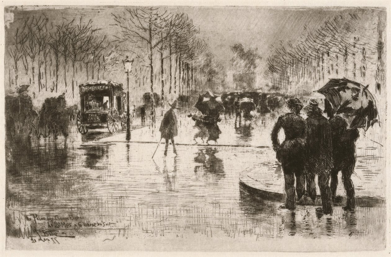Le retour des artistes (Powrót artystów) autorstwa Felix Hilaire Buhot