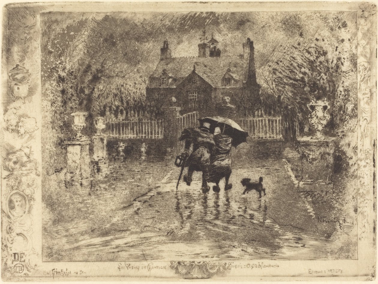 Sąsiedzi na wsi Sąsiedzi na wsi, 18791880. autorstwa Felix Hilaire Buhot