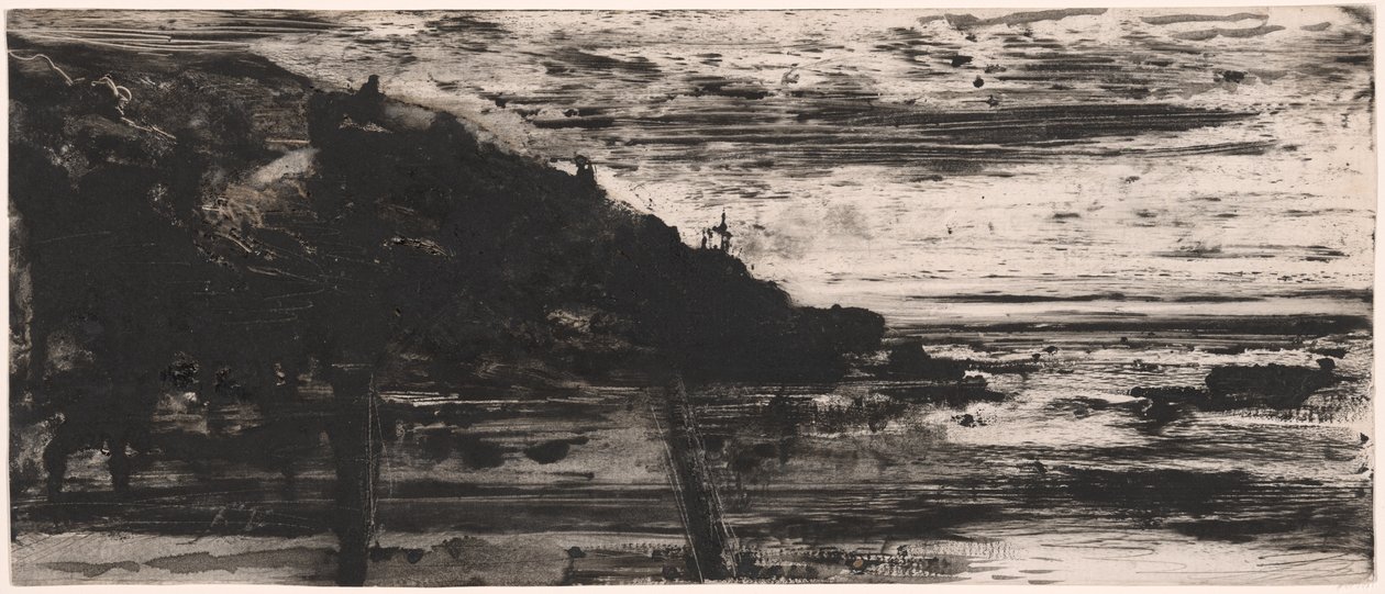 Pejzaż morski w Dinard autorstwa Felix Hilaire Buhot