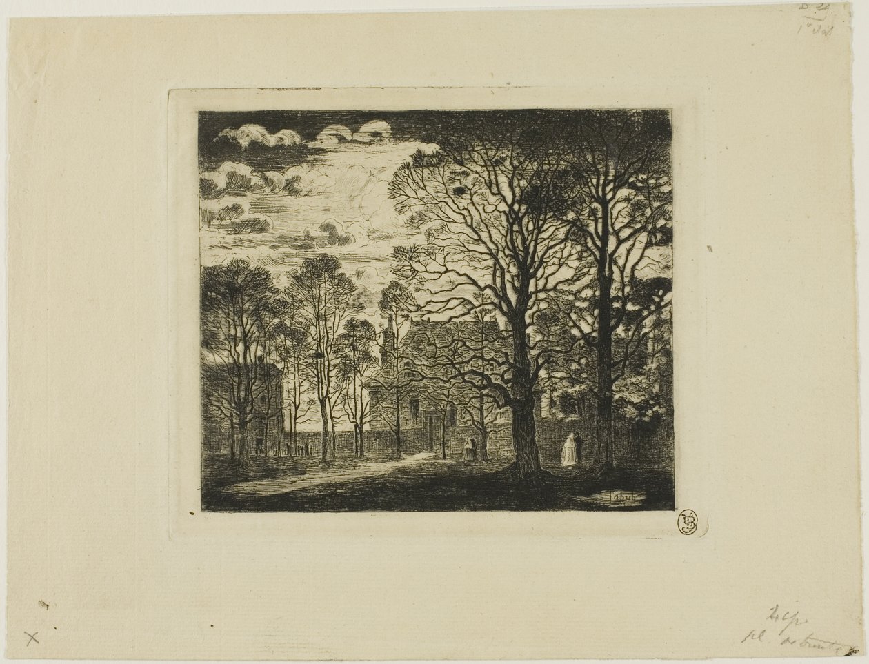 Klasztor, Aleja Obserwatorium autorstwa Felix Hilaire Buhot