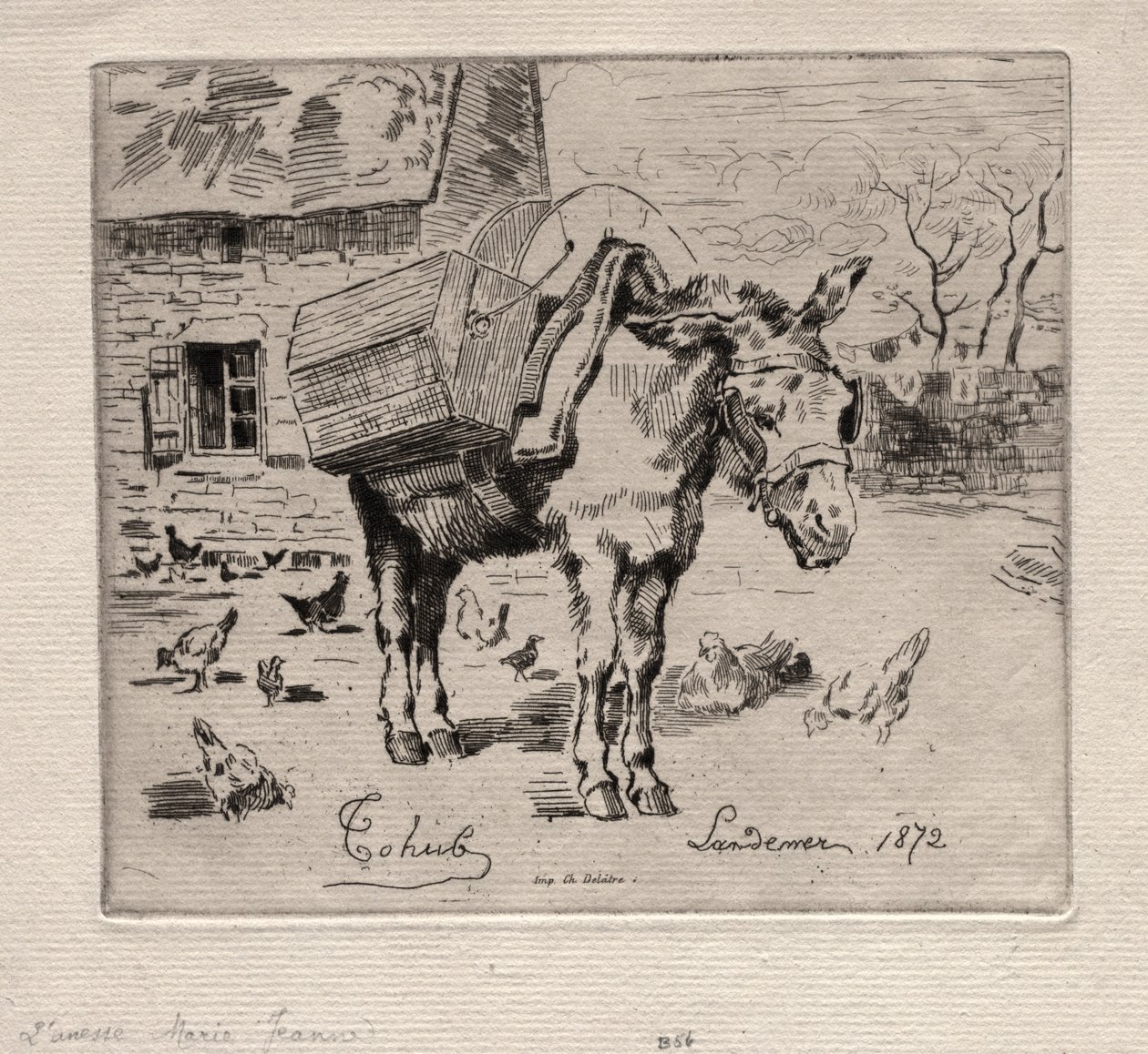 Muł, Marie-Jeanne, 1872. autorstwa Felix Hilaire Buhot