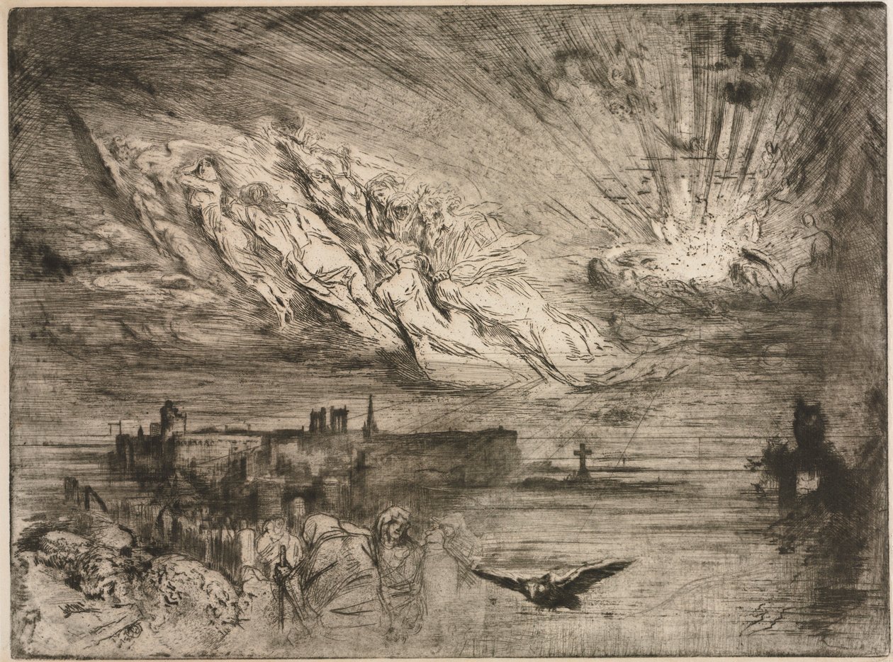 Duchy z miast umarłych, 1885. autorstwa Felix Hilaire Buhot