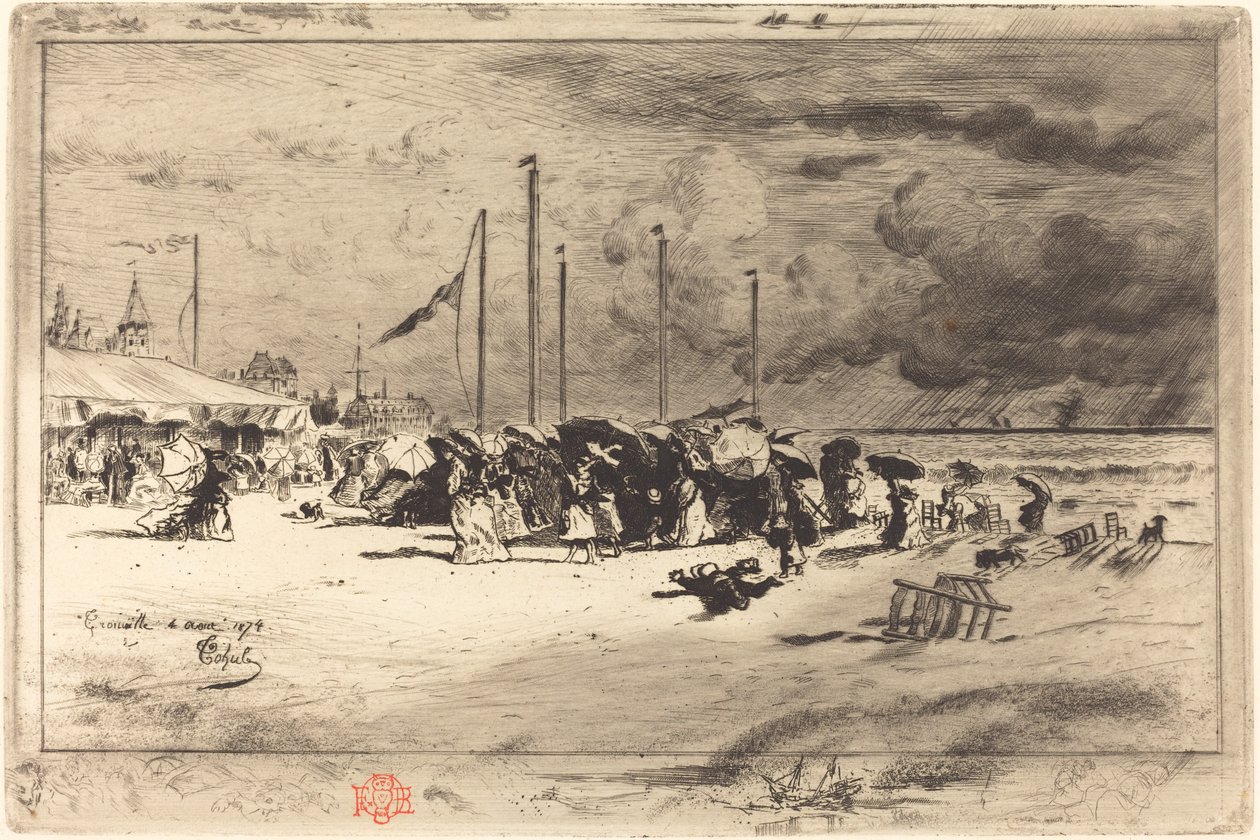 Szkwał w Trouville autorstwa Felix Hilaire Buhot