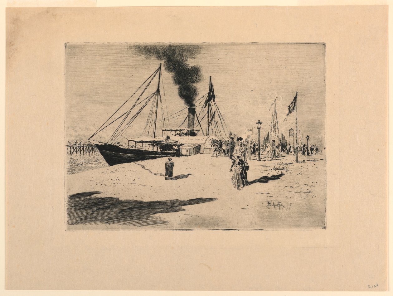 Rzucony w Trouville autorstwa Felix Hilaire Buhot
