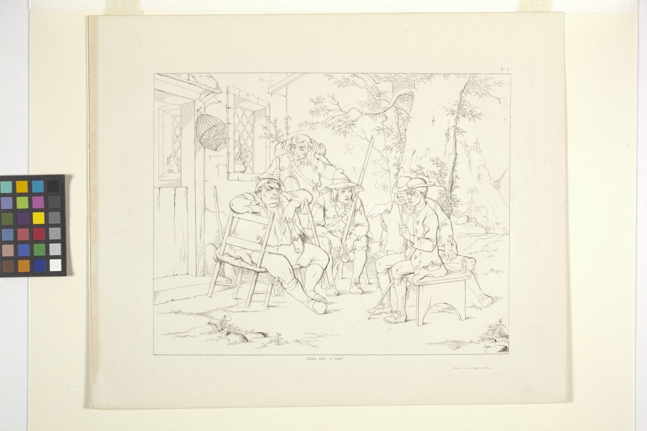 Ilustracje Rip Van Winkle, płyta 3 (litografia) autorstwa Felix Octavius Carr Darley