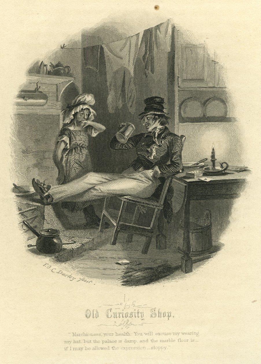 Sklep Old Curiosity - Markiza i Pan Swiveller autorstwa Felix Octavius Carr Darley