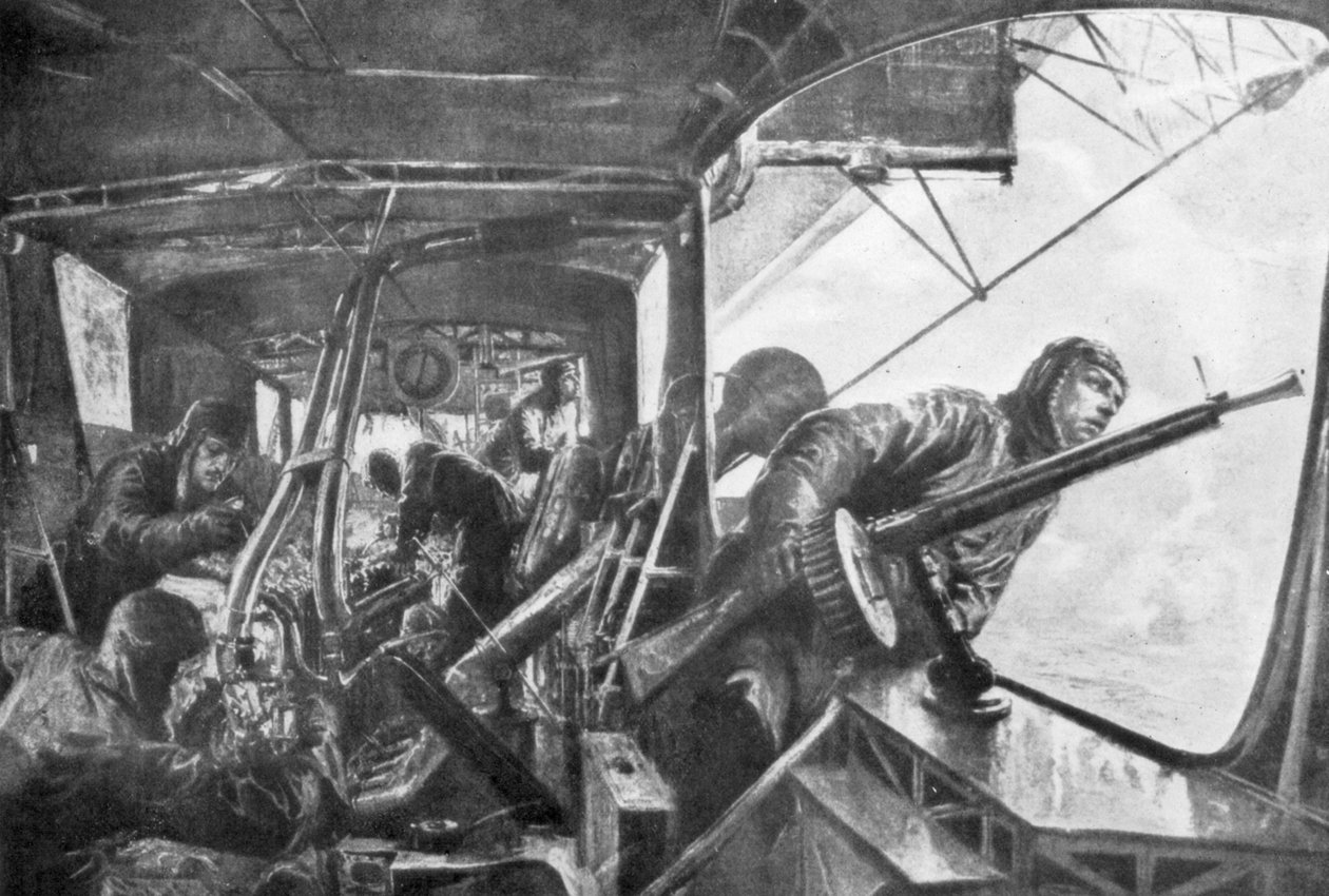 Na pokładzie Zeppelina, niemiecka flota powietrzna, I wojna światowa, 1917. autorstwa Felix Schwormstadt
