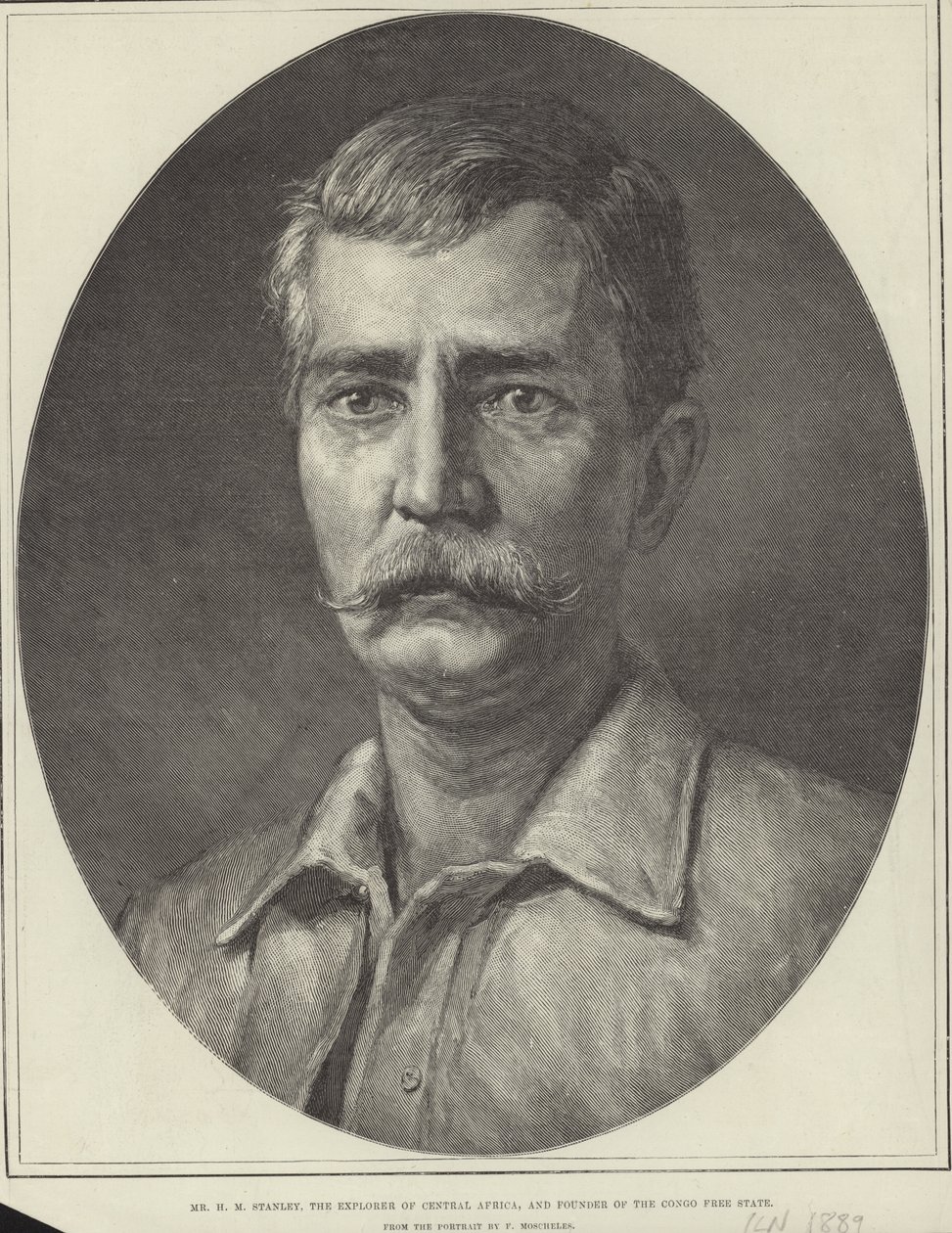Henry Morton Stanley (grawerunek) autorstwa Felix Stone (after) Moscheles