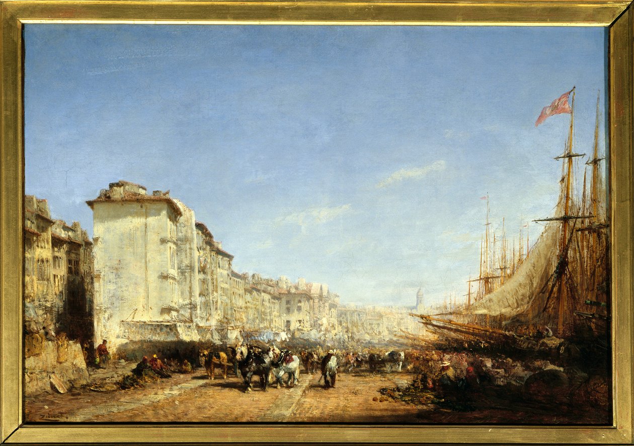 Stary port w Marsylii. Obraz Felixa Ziema (1821-1911). Olej na płótnie. Należy wspomnieć: Reims, Musee Des Beaux Arts autorstwa Félix Ziem