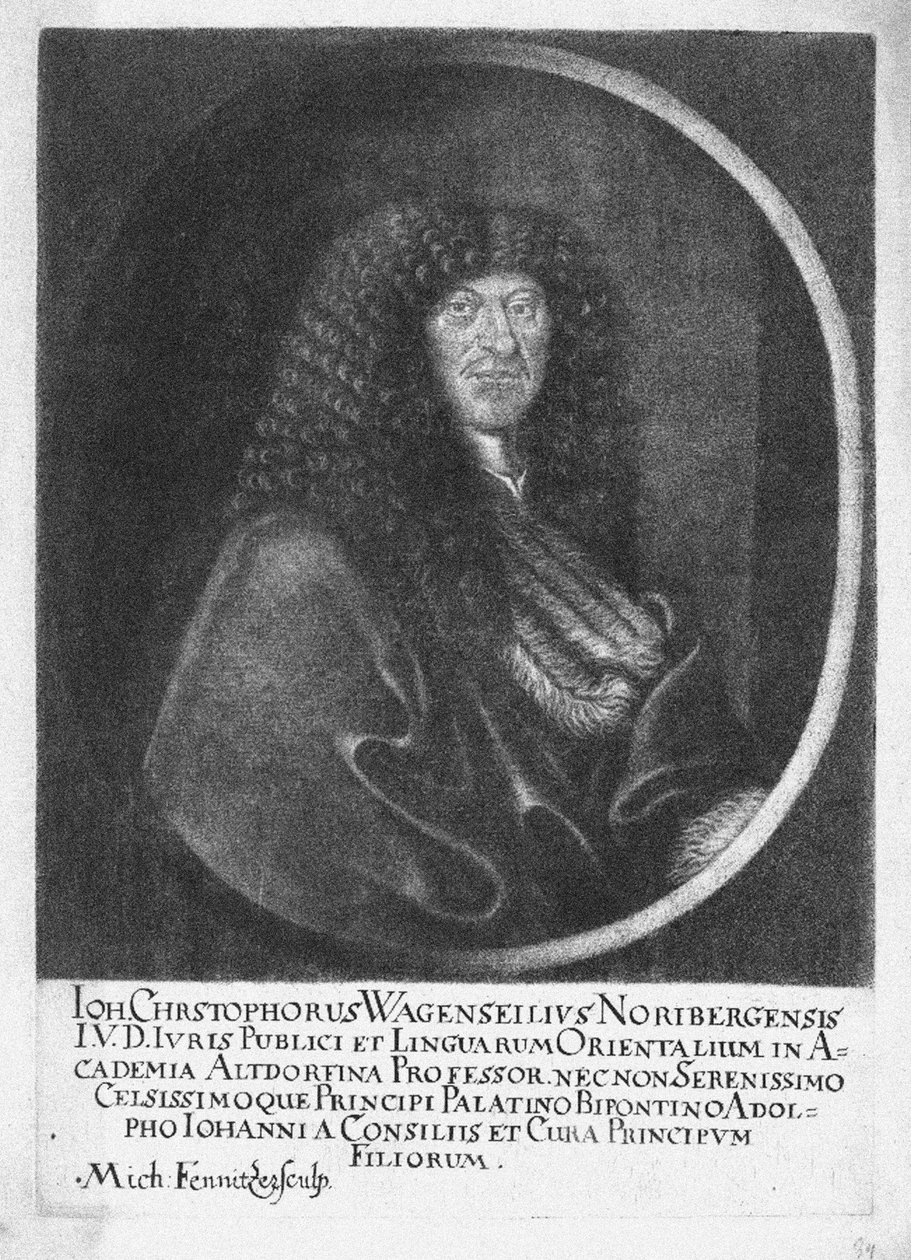 Portret Johanna Christopha Wagenseila 1633-1705, koniec XVII w. autorstwa Fenitzer