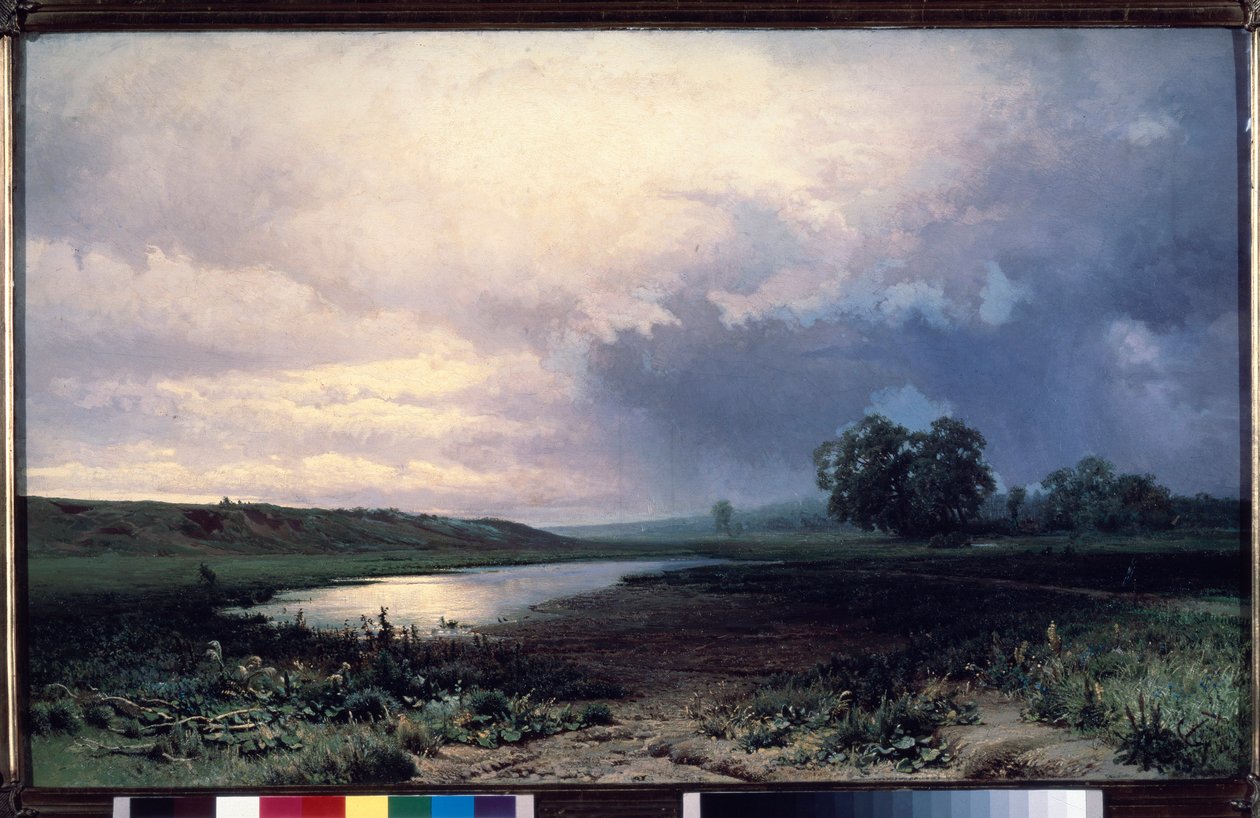 Prairies inondees (Zalana łąka) - Peinture de Fiodor Aleksandrowicz Wasiljew (Fiodor Aleksandrowicz, Fiodor Aleksandrowicz Wasiliew) (1850-1873), huile sur toile autorstwa Feodor Alexandrovich Vassiliev