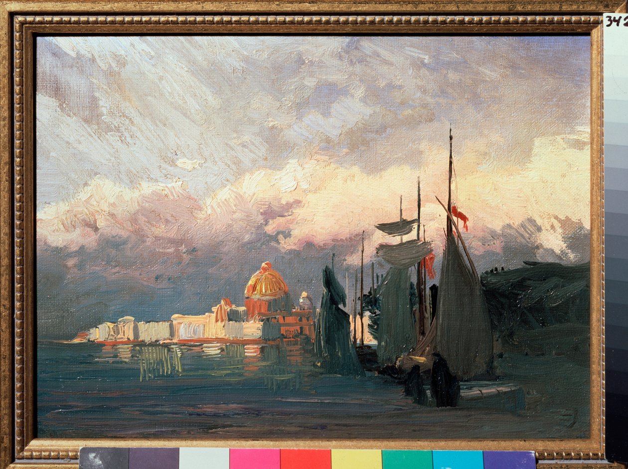 Nad Newą (Rosja) - Nad Newą - Obraz Fiodora Wasiljewa (Fiodor Aleksandrowicz, Fiodor Aleksandrowicz Wasiliew (1850-1873), olej na płótnie - Sztuka rosyjska autorstwa Feodor Alexandrovich Vassiliev