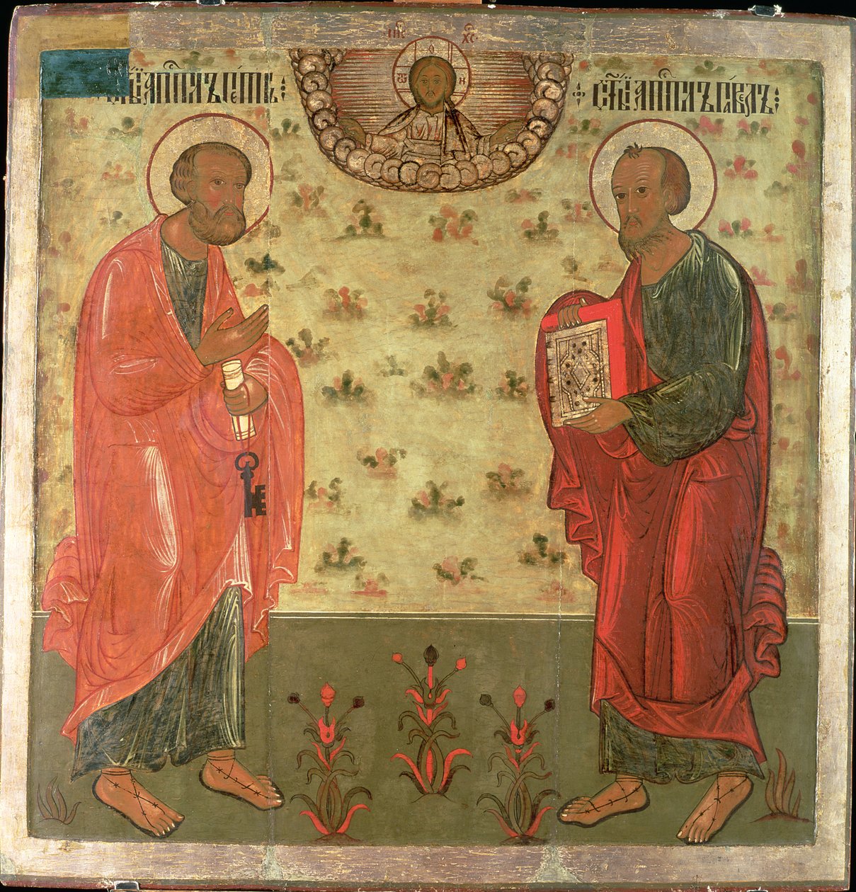 Apostołowie Piotr i Paweł, 1708 (tempera na gesso) autorstwa Feoktist Klimentov