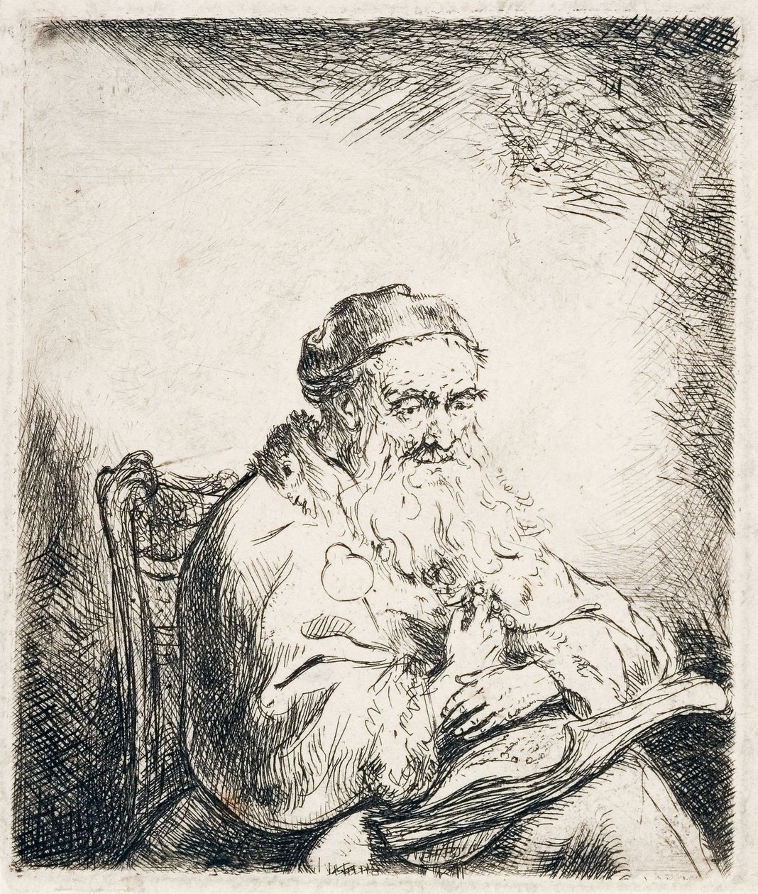 Mężczyzna z koniczyną, ok.1635-40 autorstwa Ferdinand Bol