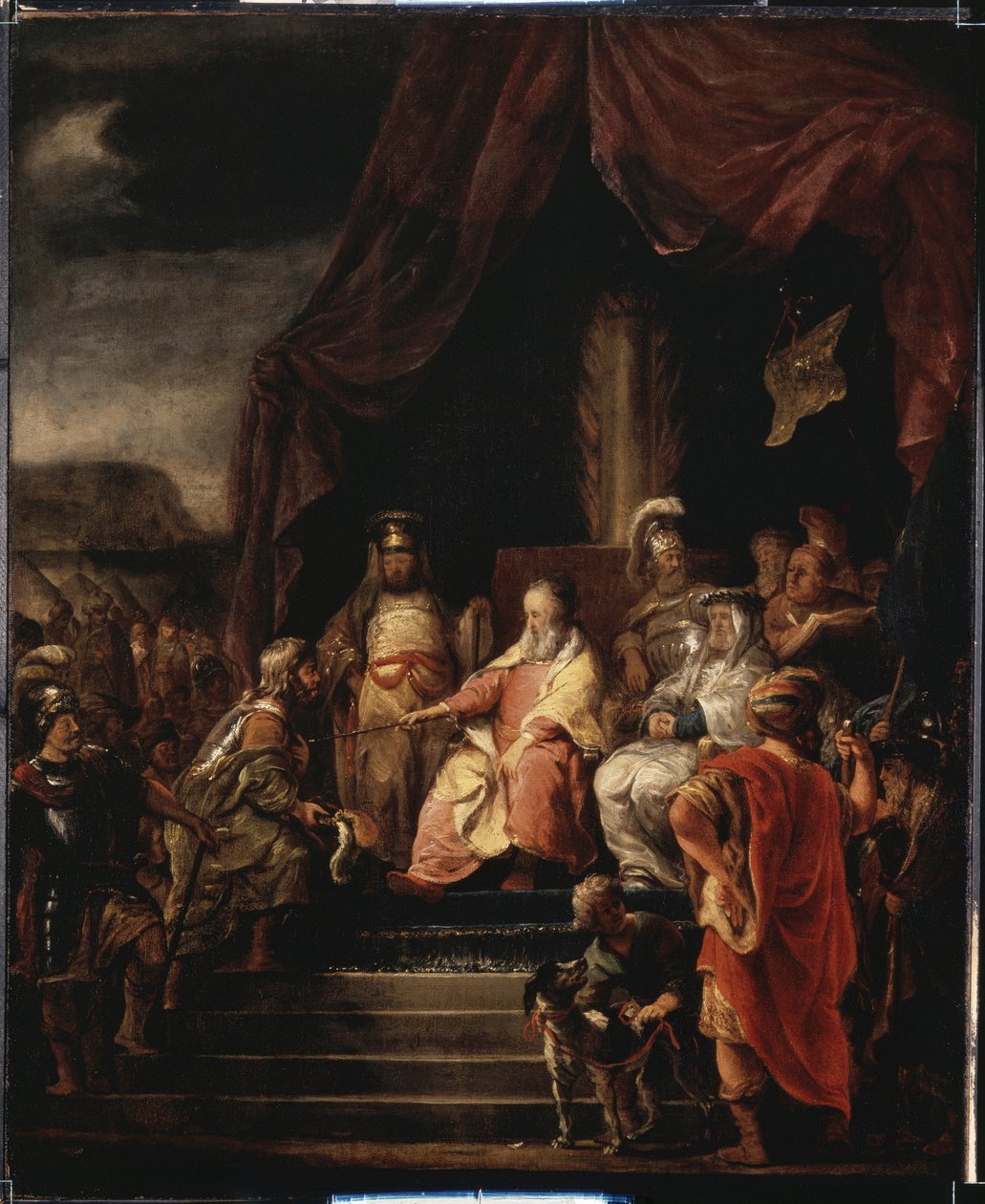 Mojżesz i Jetro, c.1655-56 autorstwa Ferdinand Bol