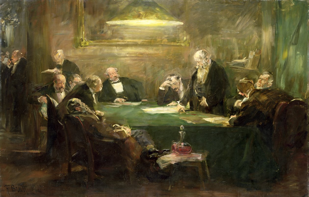 Posiedzenie Zarządu, 1900 r. autorstwa Ferdinand Brutt