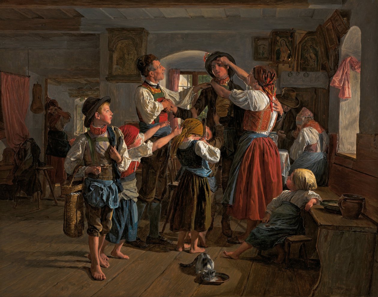 Pożegnanie poborowego autorstwa Ferdinand Georg Waldmuller