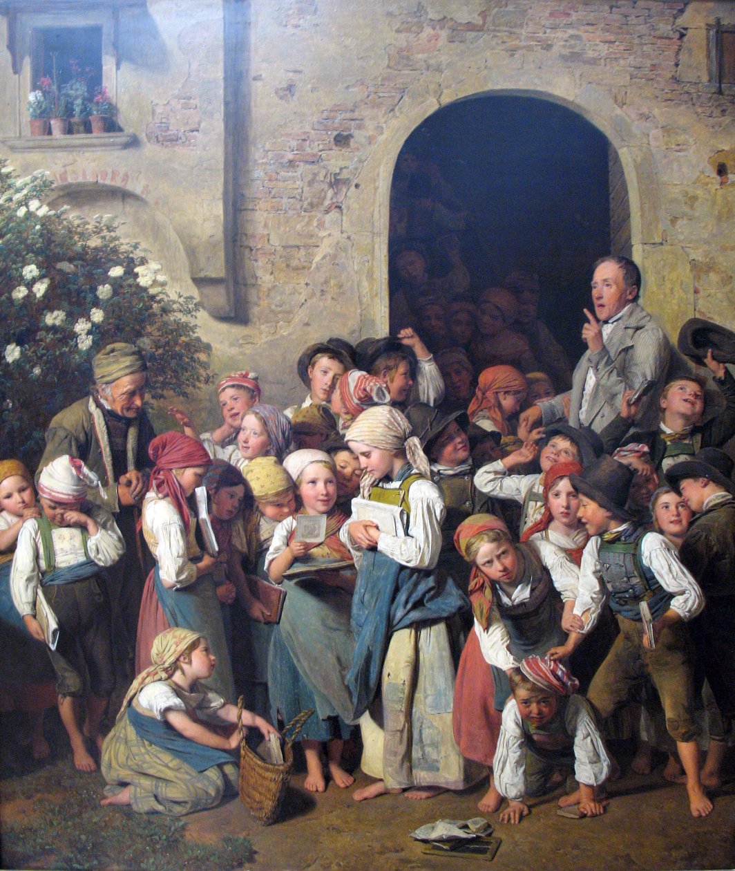 Po szkole autorstwa Ferdinand Georg Waldmuller