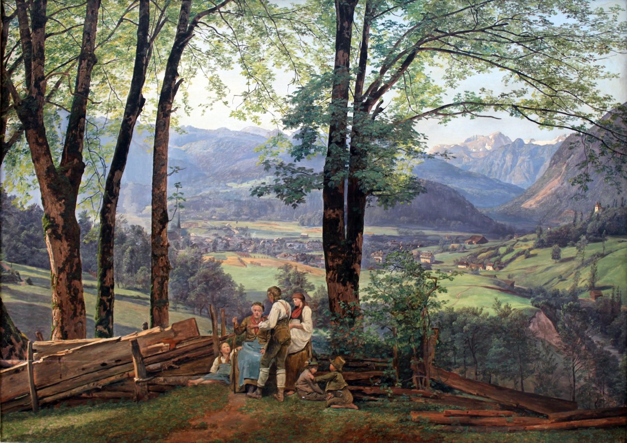 Widok na Ischl autorstwa Ferdinand Georg Waldmuller