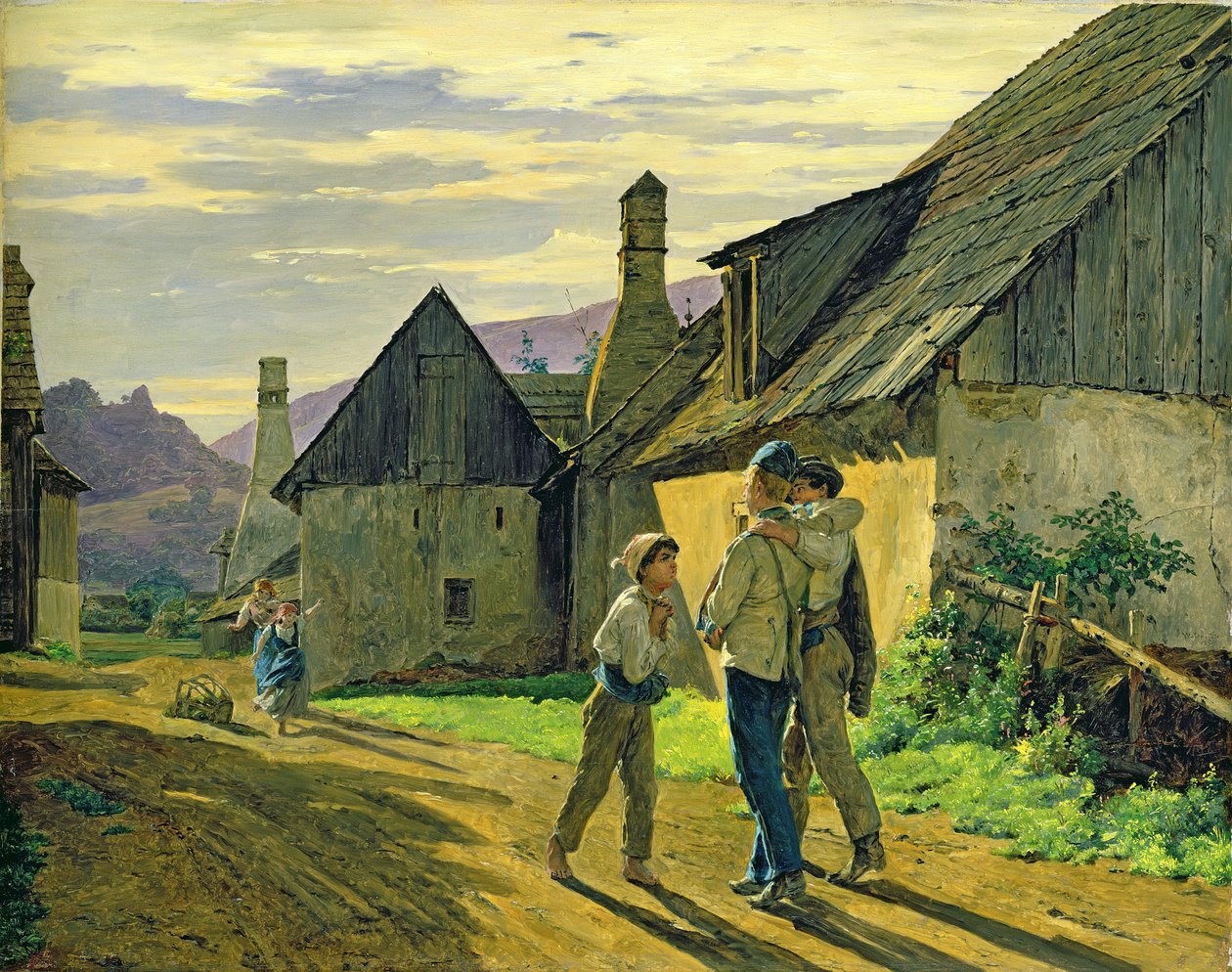 Powrót do domu po wojnie, 1859 r. autorstwa Ferdinand Georg Waldmuller