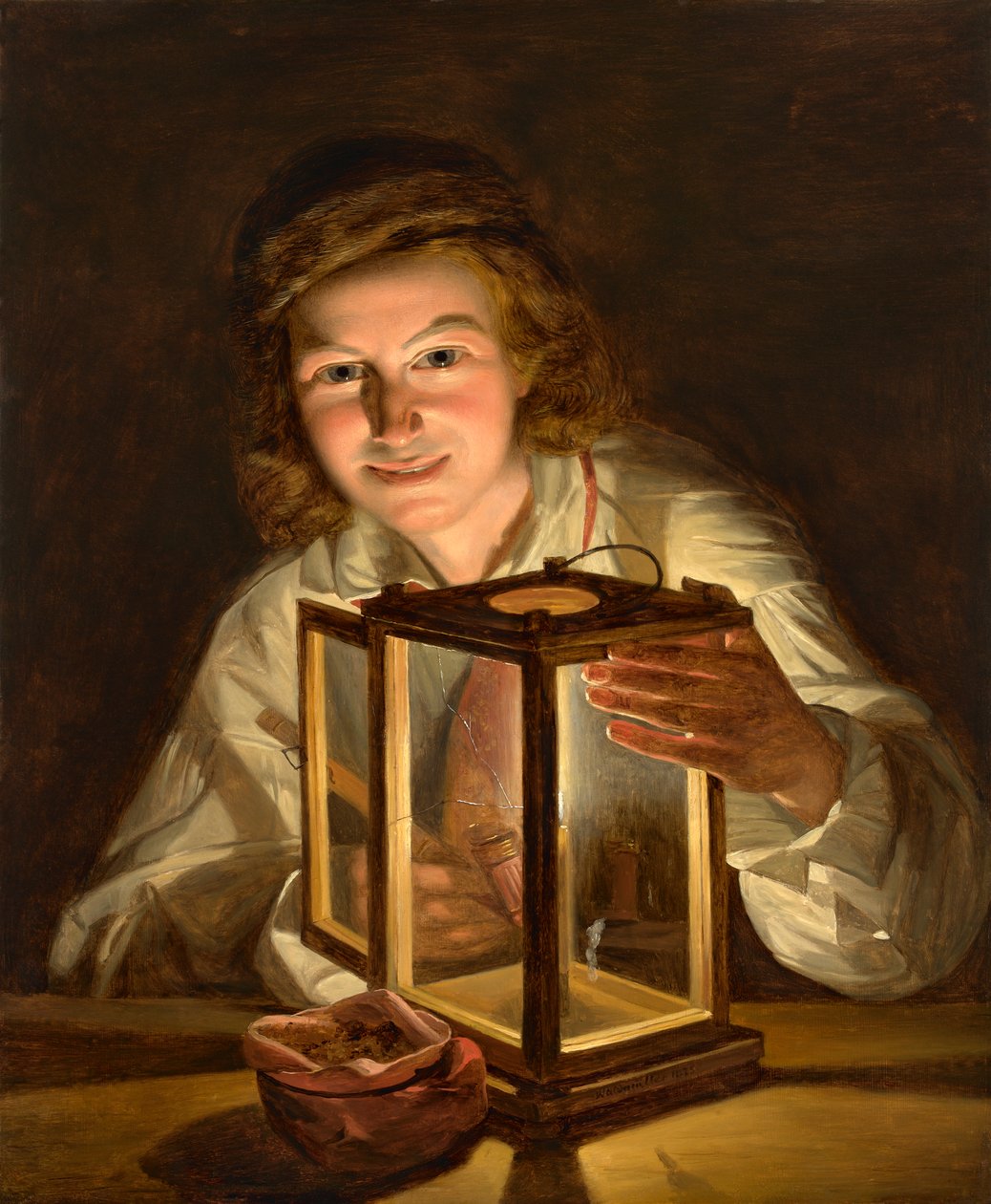 Chłopiec ze stabilną latarnią autorstwa Ferdinand Georg Waldmuller