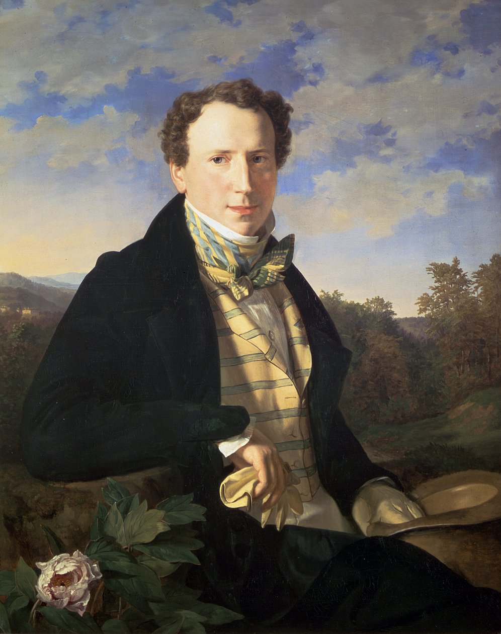 Autoportret, 1828 autorstwa Ferdinand Georg Waldmuller