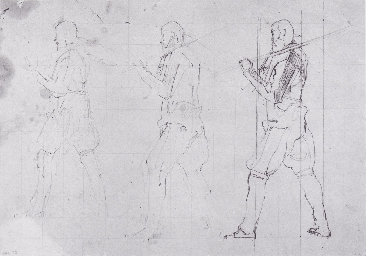 Wojownicy kroczą w lewo autorstwa Ferdinand Hodler