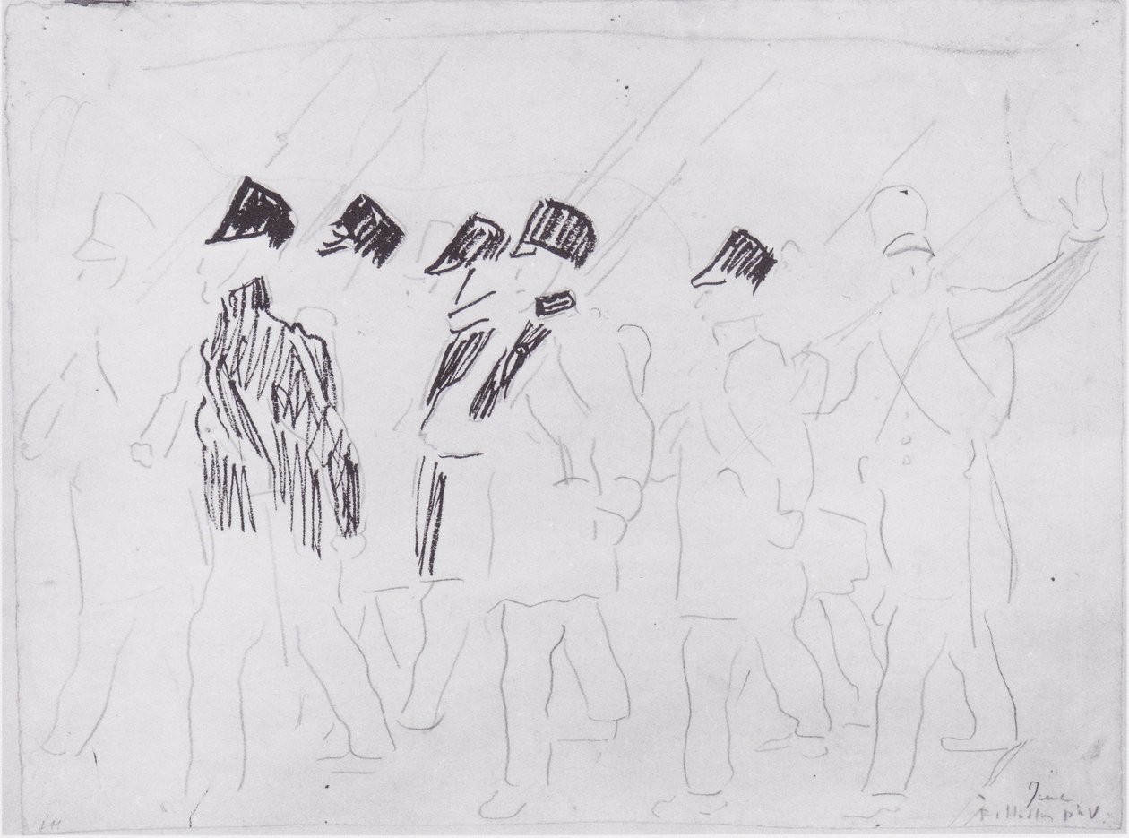 Wychodzący żołnierze 2 autorstwa Ferdinand Hodler