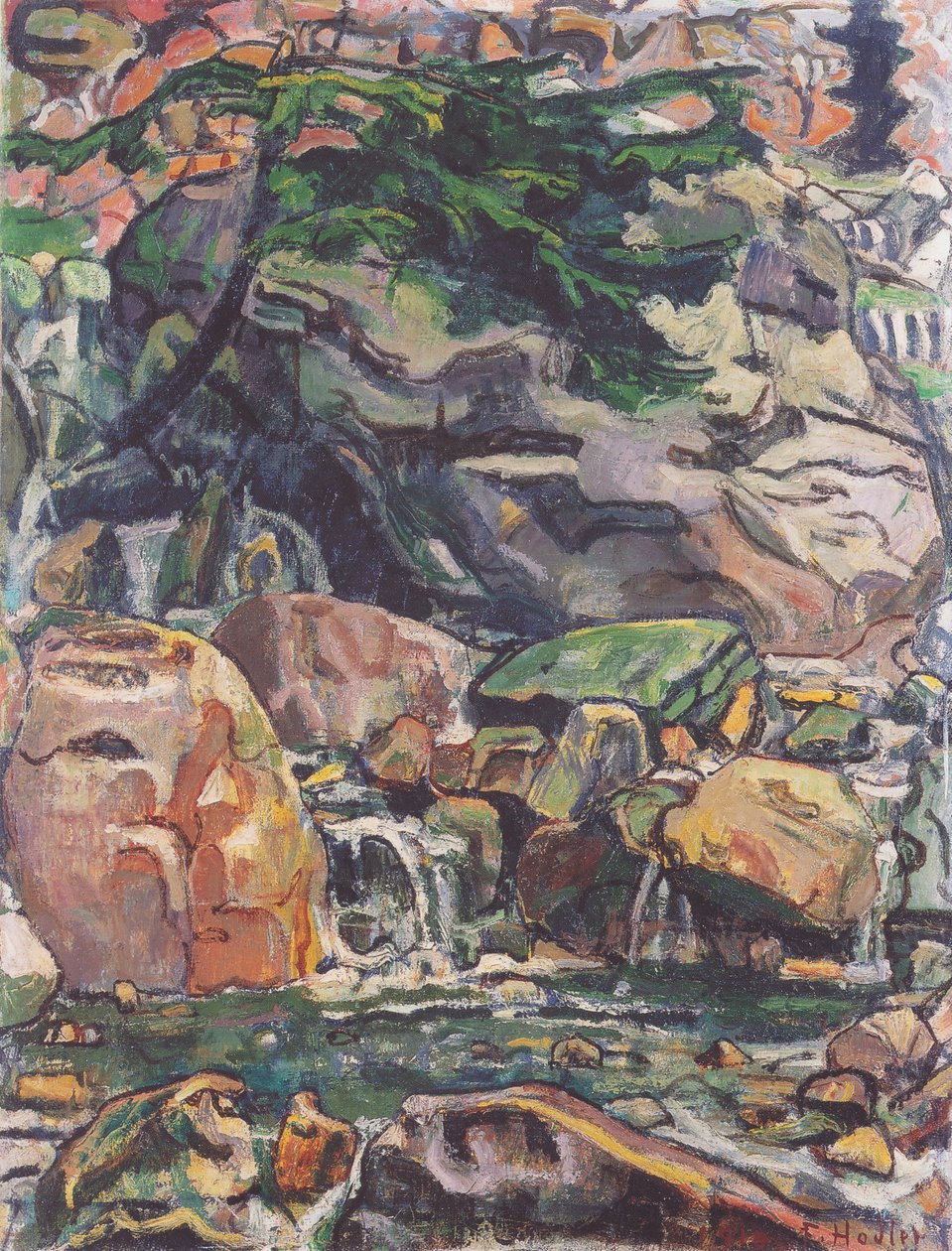 Górski potok w pobliżu Beatenberg autorstwa Ferdinand Hodler